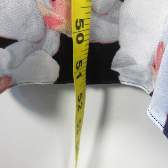 Banana Republic Strappy Slit Slip Dress 10 Blue Floral Maxi Guest Party 340 - Picture 10 of 12